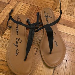 Black American rag sandals size 10